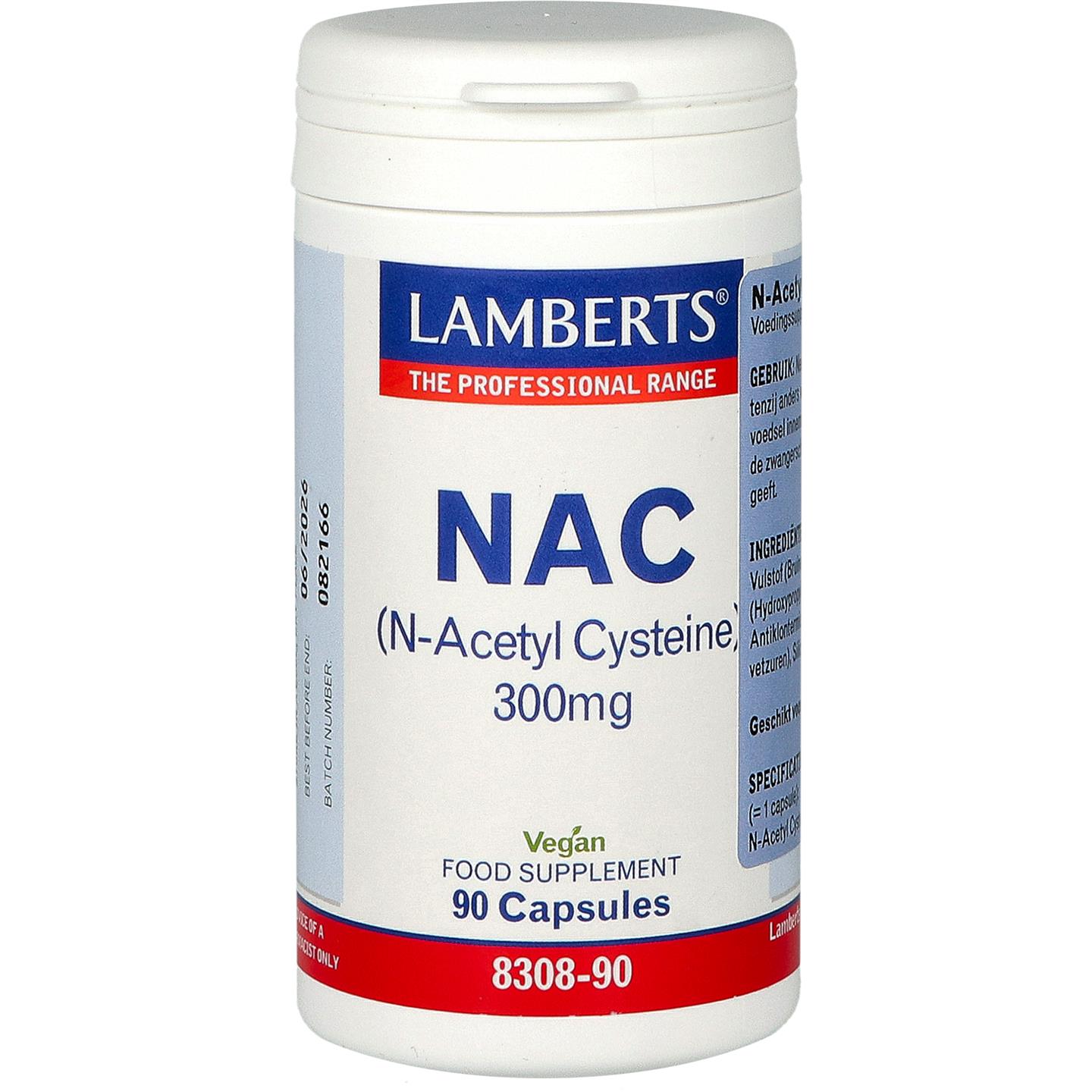 NAC (N-Acetyl Cysteïne) 300 mg Vegan afbeelding