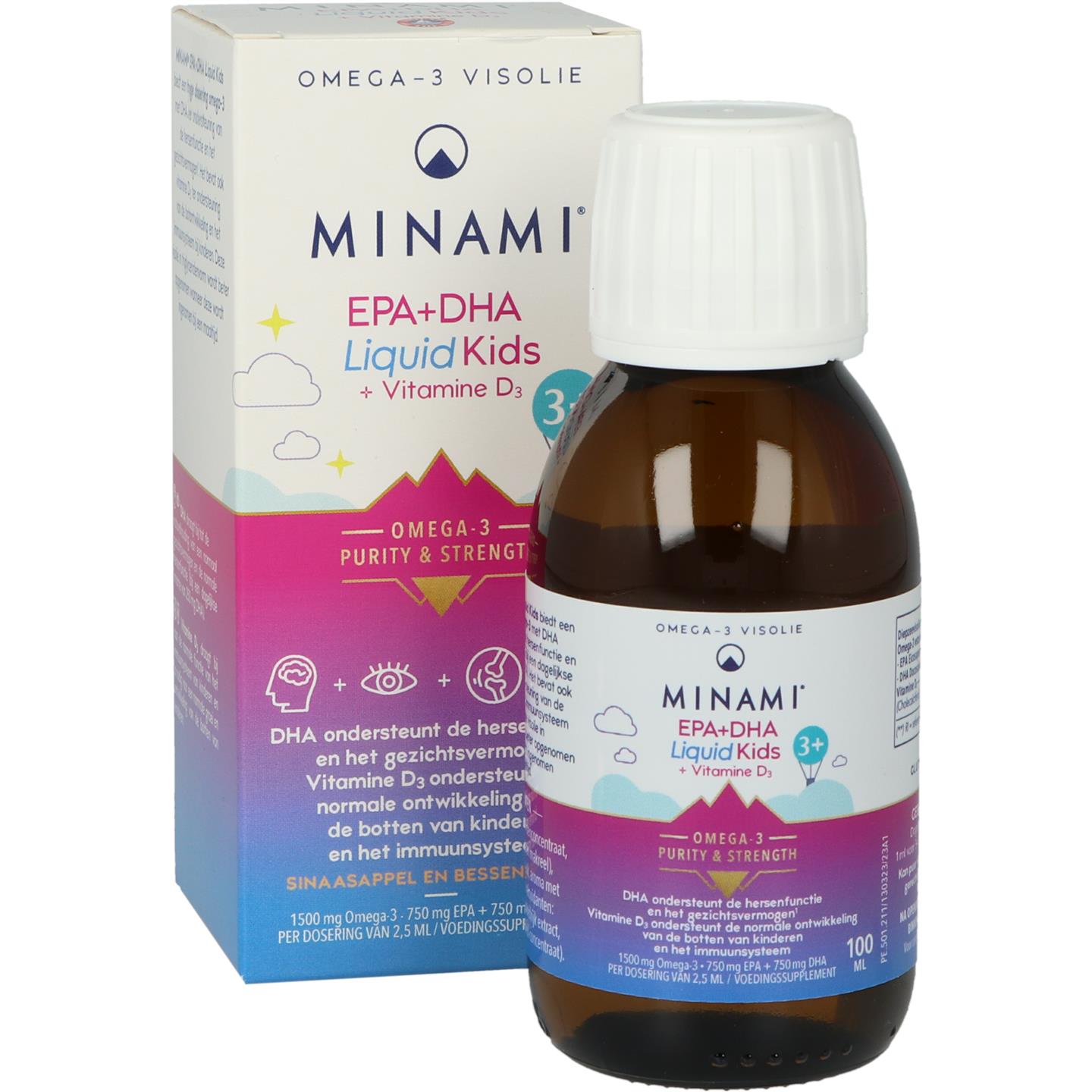 Minami EPA & DHA Liquid Kids + Vitamine D3 100 ml