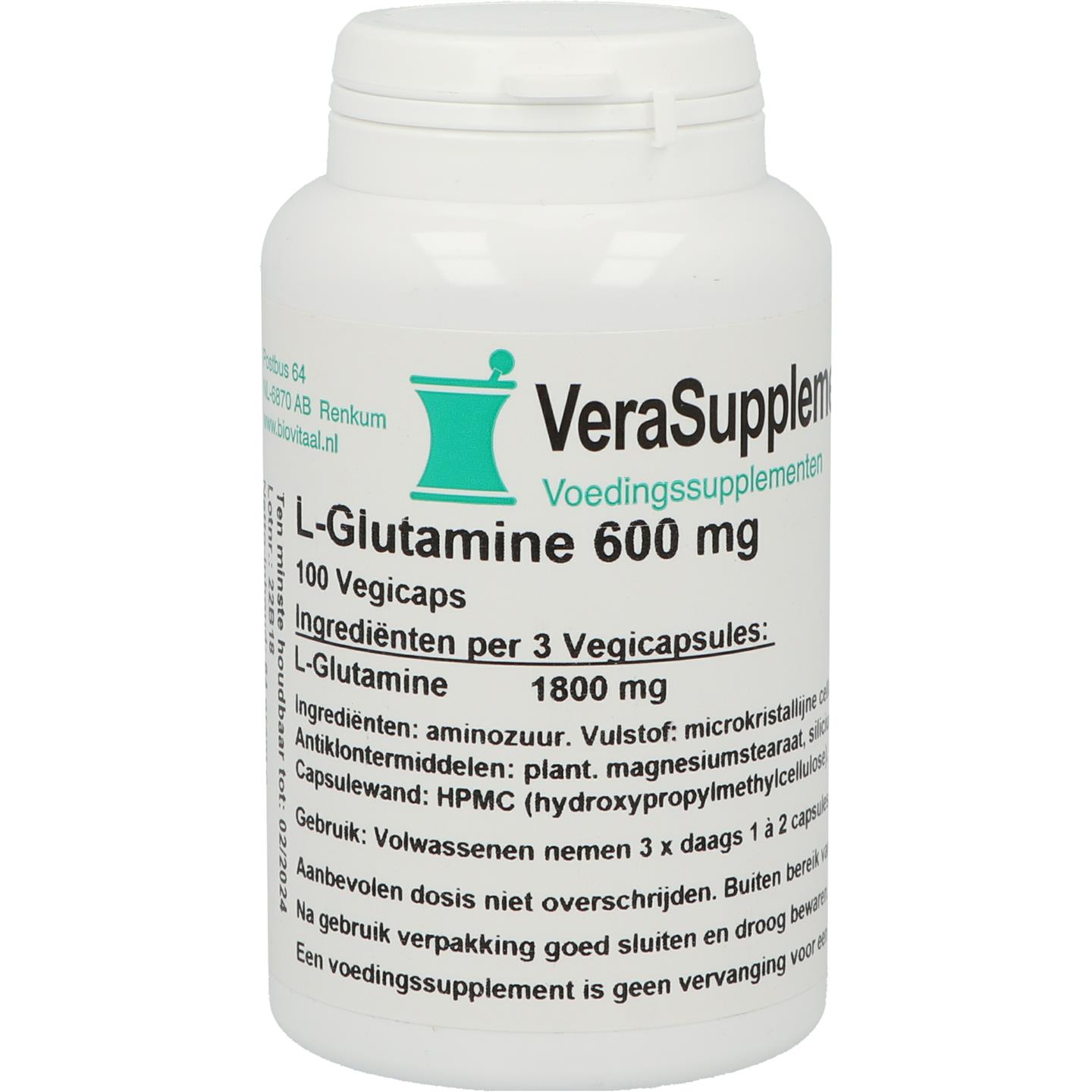 L-Glutamine 600 mg afbeelding