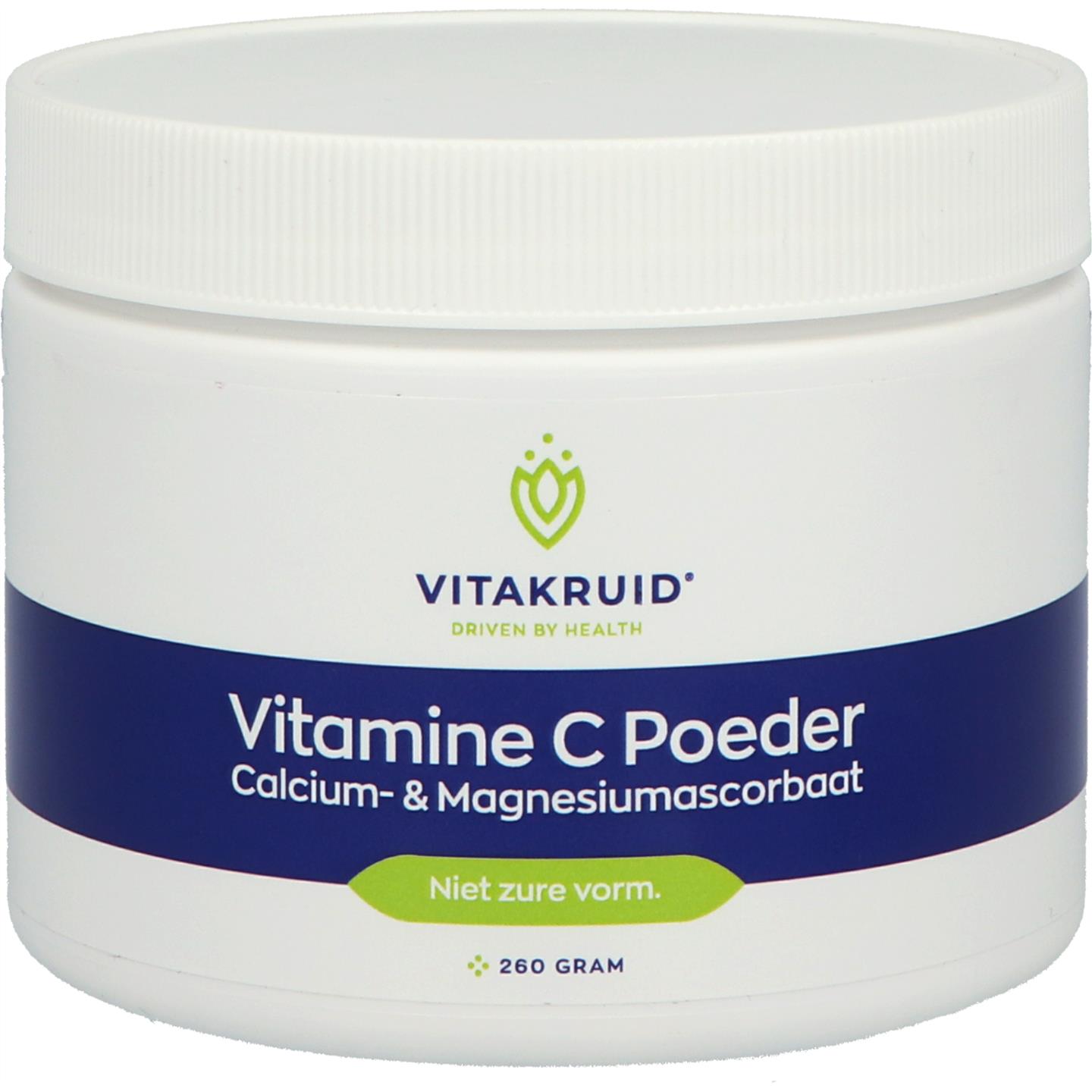 Vitakruid Vitamine C Poeder Calcium- & Magnesiumascorbaat 260 gr