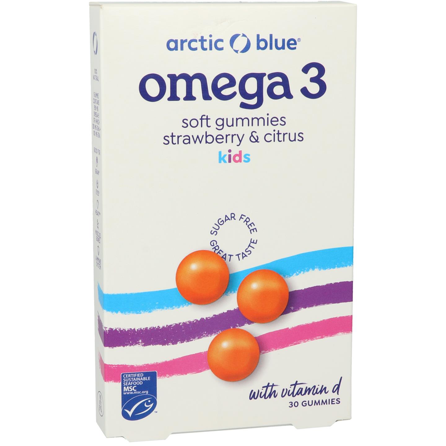 Omega 3 Soft Gummies Strawberry & Citrus Kids afbeelding 1