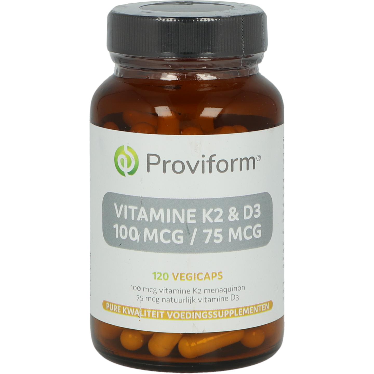 Vitamine K2 100 mcg & D3 75 mcg afbeelding