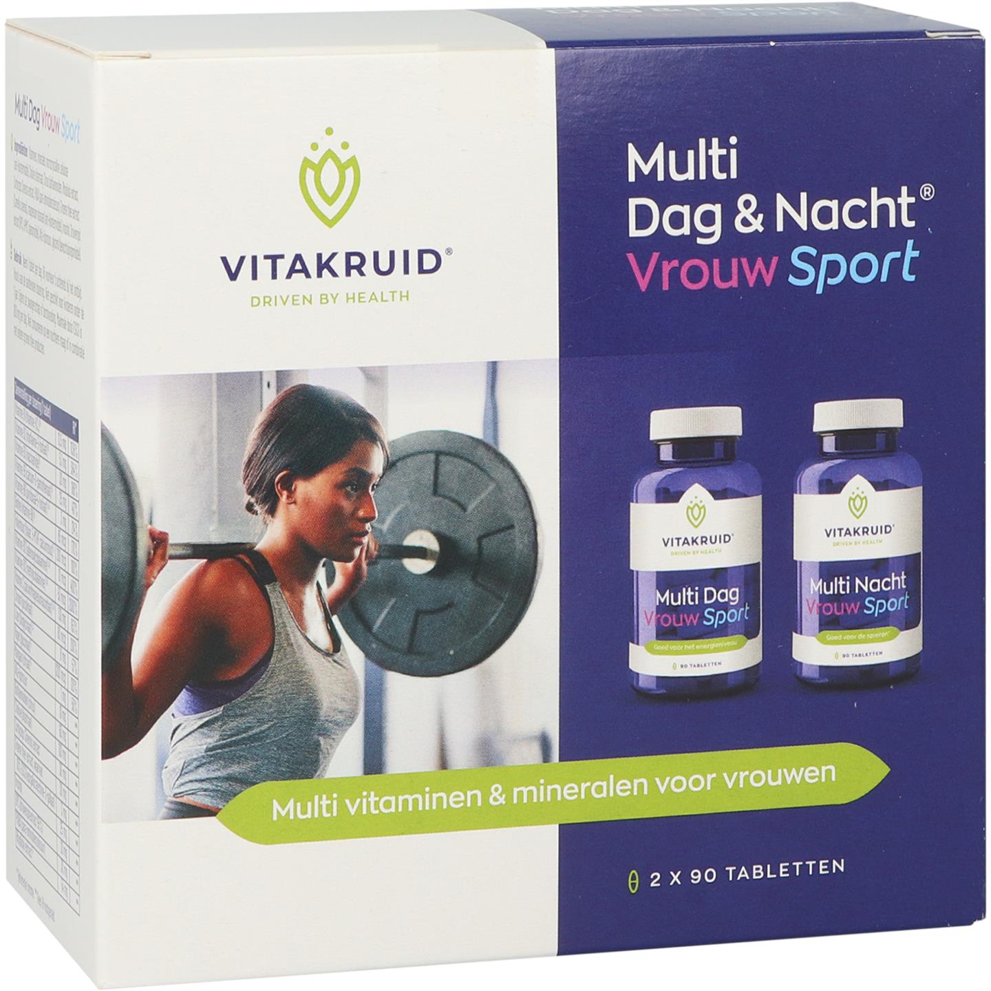 Vitakruid Multi Dag & Nacht Vrouw Sport 180 tabletten