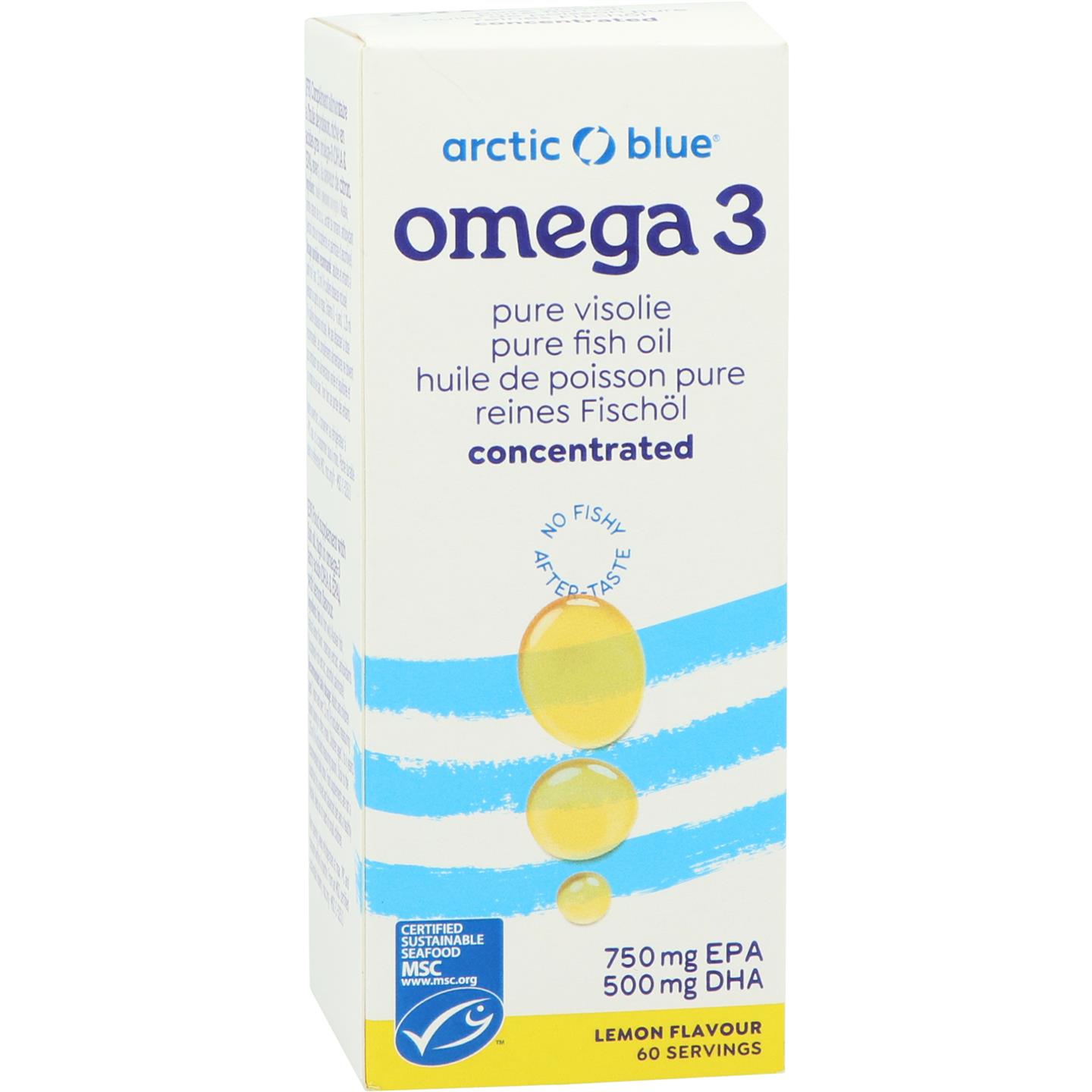 Arctic Blue Omega 3 pure visolie EPA/DHA citroen