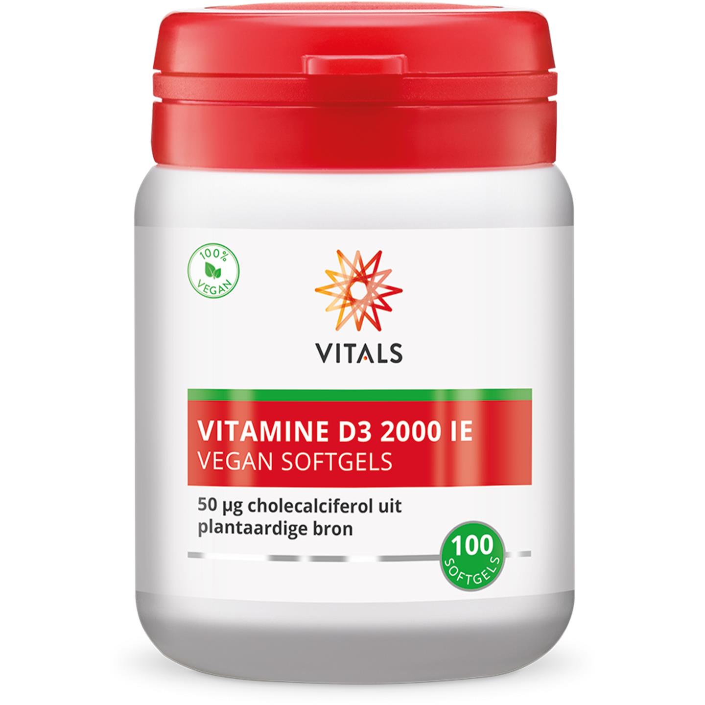 Vitals Vitamine D3 2000 IE Vegan