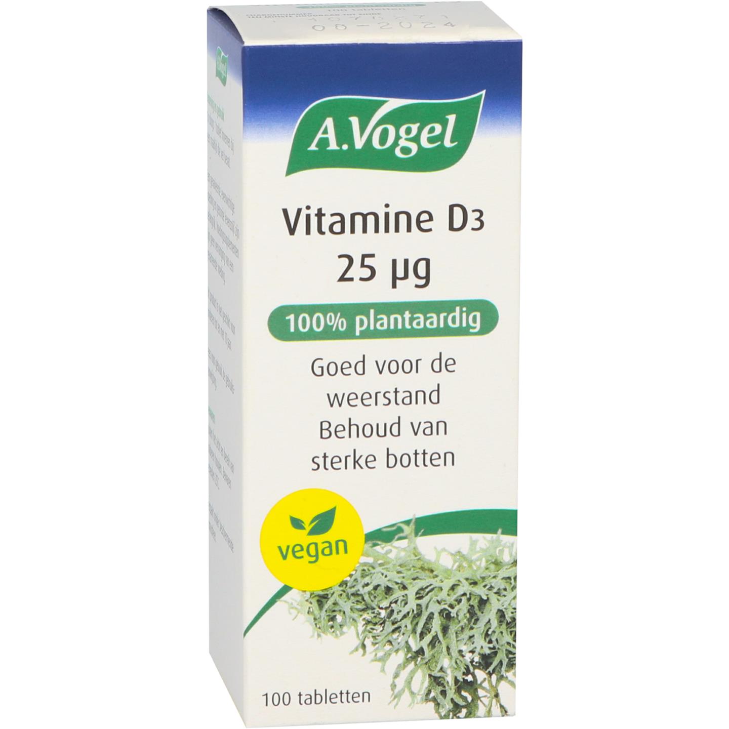A.Vogel Vitamine D3 25 ug 100 tabletten