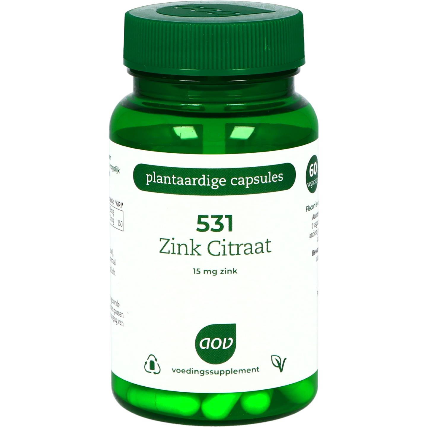 531 Zink Citraat 15 mg afbeelding 1
