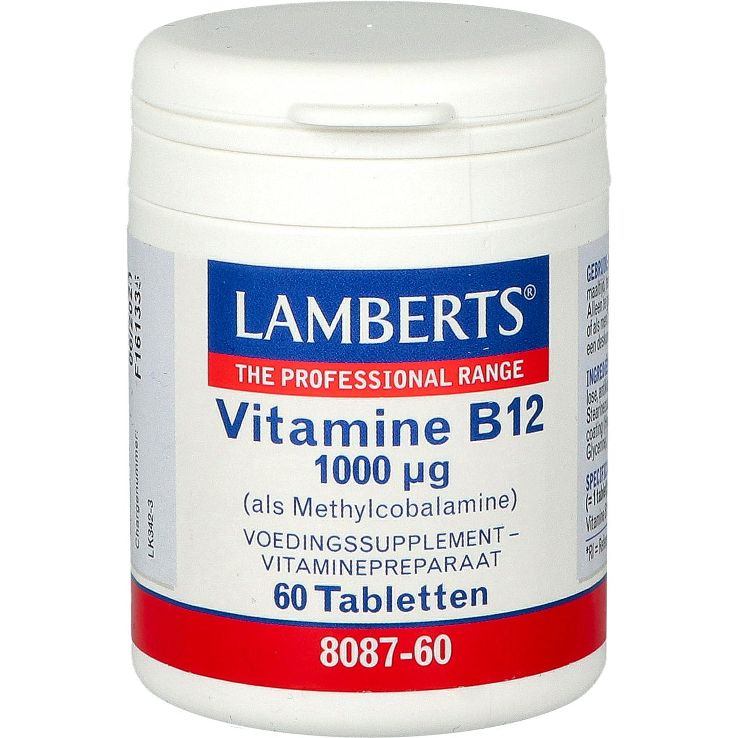 Vitamine B12 1000 mcg (als Methylcobalamine) afbeelding 1