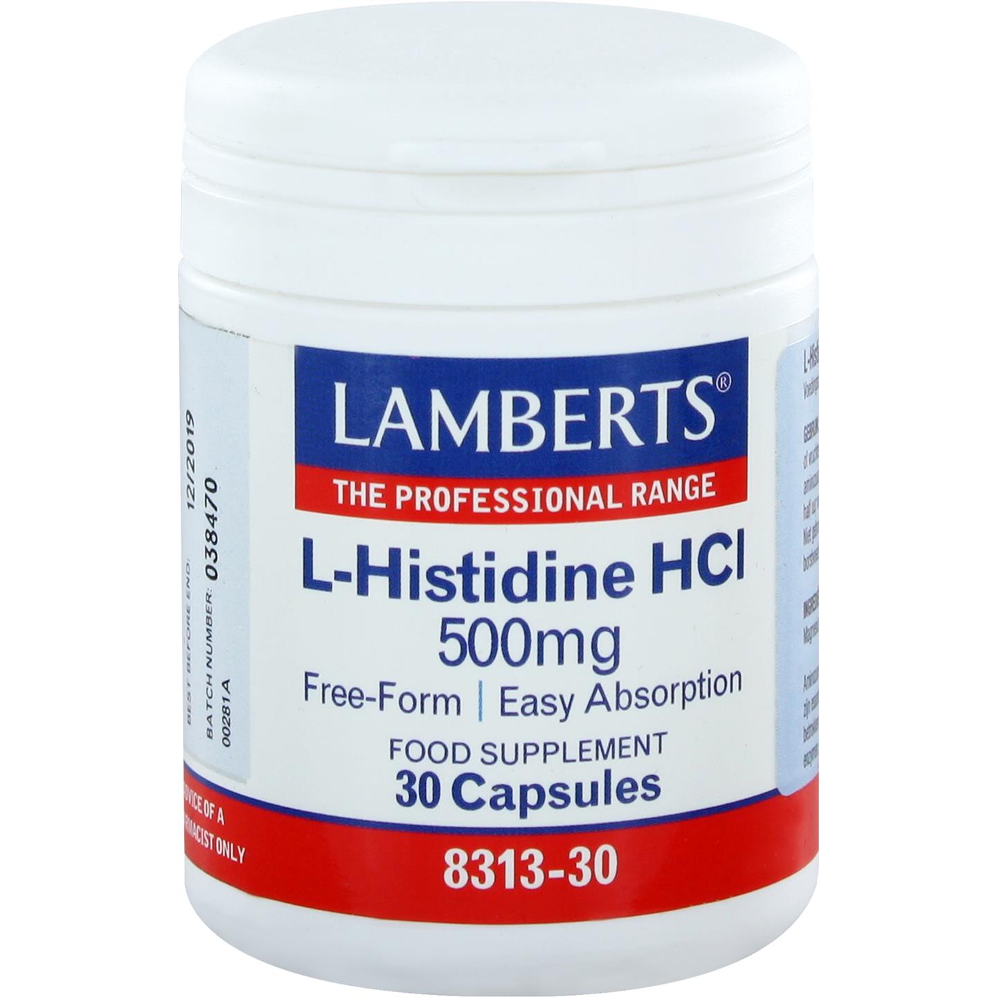 L-Histidine HCl 500 mg afbeelding 1